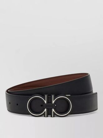 Ferragamo reversible gancini belt adjustable length design