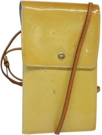Louis Vuitton Tweedehands leren portemonnees - Dames - Vintage Schoudertas - Geel - ONE Size - Leer - Vintage