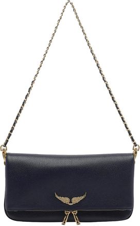 Zadig&Voltaire Black And Gold Rock Crossbody Bag