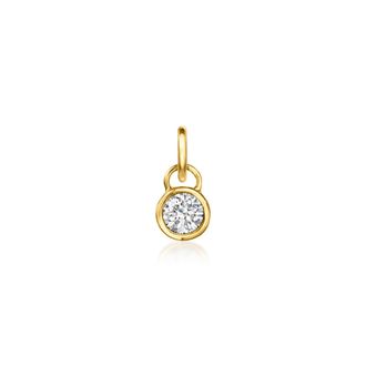 RS Pure by Ross-Simons Round Lab-Grown Diamond Charm in 14kt Yellow Gold