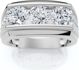 Pompeii3 Mens 2Ct Diamond Accented Wedding Anniversary Ring 14k Gold Lab Grown FG/VS