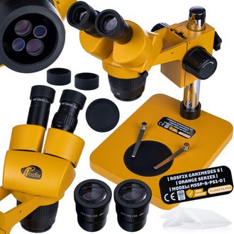 OEM Microscopio Estereosc&oacute;pico Binocular Ganimedes S - Zoom 20-40x &Oacute;ptica Greenough Cabeza 45&deg; Rotaci&oacute;n 360&deg;