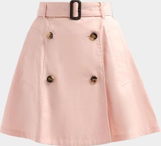 Burberry Josselyn Cotton Gabardine Trench Mini Skirt