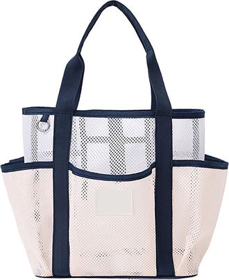 Generic Womens Large Capacity Beach Shoulder Bag, Lightweight Mesh Tote Bag, Foldable Double Strap Handbag, Multiple Compartments for Storage, Applies to Gym,