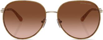 Michael Kors Empire round-frame sunglasses - women - Metal/Polyamide - 58 - Brown