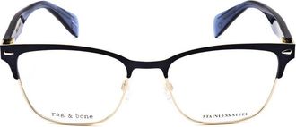 Rag & Bone Ladies Blue Rectangular Eyeglass Frames RNB3022-1