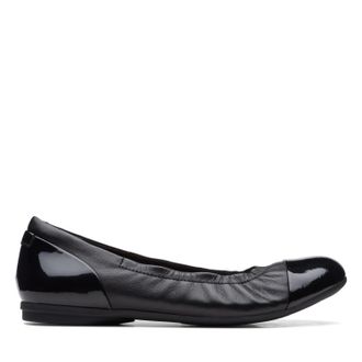 Clarks Rena Jazz in Black Leather