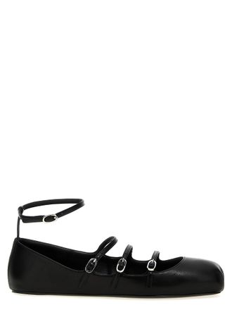 Alexander McQueen Alexander Mcqueen Womens Leather Strap Ballet Flats