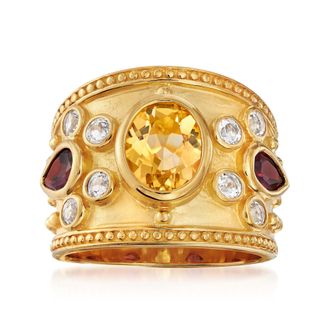 Ross-Simons Multi-Gem Ring in 14kt Gold Over Sterling