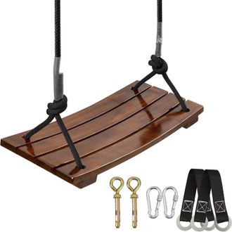 OEM Columpio De Madera Para Adultos Y Ni&ntilde;os, Asiento De &Aacute;rbol Para Exteriores Con Accesorios, Juego De Jard&iacute;n, Peso M&aacute;ximo 200 Kg
