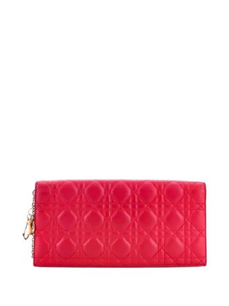Dior Clutch Lady Dior convertibile in pelle trapuntata con motivo Cannage - Rosa
