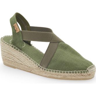 Toni Pons Ter Slingback Espadrille Sandal in Forest at Nordstrom, Size 5.5-6Us