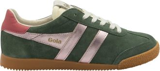 Gola Womens Elan Glitz Sneakers In Evergreen/pink/coral