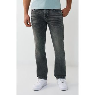 True Religion Ricky Big T Flap Pocket Straight Leg Jeans in Grey Phantom at Nordstrom Rack, Size 34