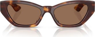 Oliver Peoples 53mm Khaite Cat Eye Sunglasses in Dark Mahogany /Brown at Nordstrom