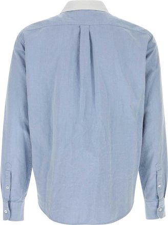 Prada Mens Oxford Cotton Shirt Blue