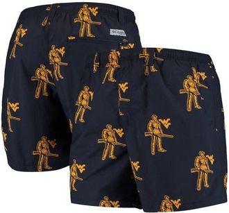 Columbia Mens Columbia Navy West Virginia Mountaineers PFG Backcast II Omni-Shade Hybrid Shorts at Nordstrom, Size Small