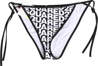 Dsquared2 Nylon Logo Print Bikini Broekje - Dames - Bikinis - Veelkleurig - XL - Nylon - Badmode