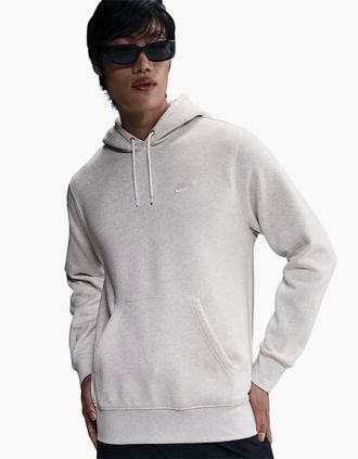 Nike Mens Mens Sportswear Club Fleece Pullover Hoodie - Grey - Size: 38