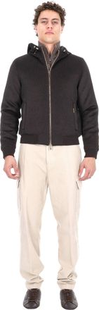 Moorer Baby Cashmere Down-Padded Wool-Cashmere Bomber Jacket