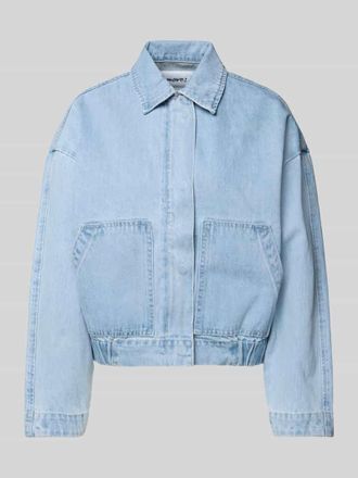 Moves Jeansjacke mit verdeckter Knopfleiste Modell Sikorie in Jeansblau, Gr&ouml;&szlig;e 42
