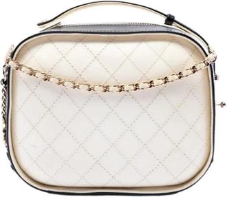 Chanel Pre-owned Vanity Case - Dames - Vintage Schoudertas - Wit - ONE Size - Leer - Vintage