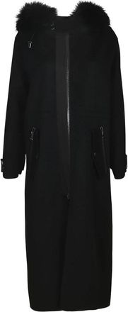 P.A.R.O.S.H. Parka Jas - Dames - Parka Jassen - Zwart - M - Polyester - Jassen
