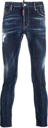 Dsquared2 distressed slim-fit jeans - men - Cotton/Cotton/Polyester/Polyester/Spandex/Elastane - 46 - Blue
