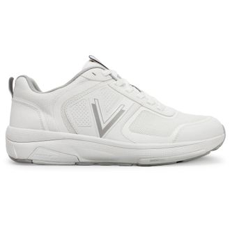Vionic WStrider Leather Textile Womens Low Top Trainers - White - Size:UK 6.5