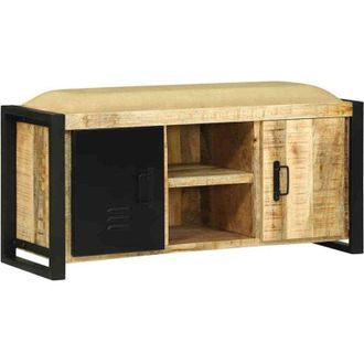 vidaXL Vidaxl - Estructura De Cama Sin Colch&oacute;n Cuero Sint&eacute;tico Negro 140x190 Cm