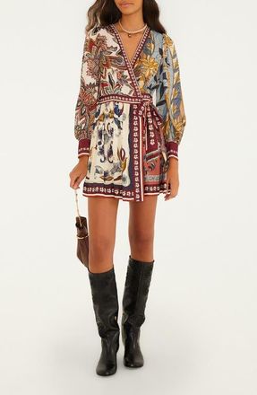 Farm Rio Stained Glass Beauty Minidress at Nordstrom, Size Xx-Small