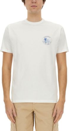 Woolrich White Logo Crew Neck T-Shirt