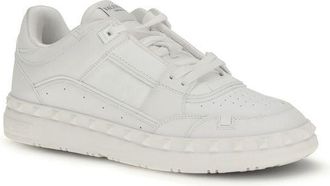 Valentino Garavani Mens White Calf Leather Bos Taurus Low Top Sneakers