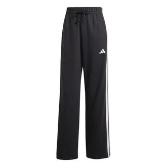 adidas Essentials 3-Stripes Open Hem French Terry Broek - Dames - Trainingsbroeken - Zwart - S - Katoen - Fitness