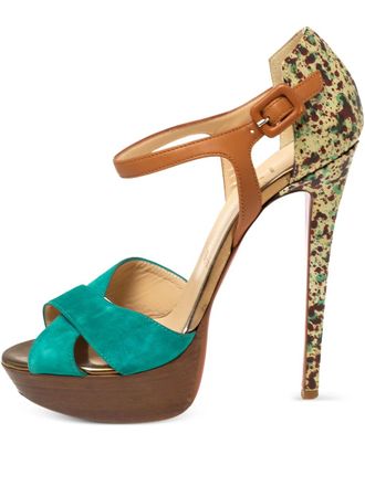 Christian Louboutin Leren sandalen/ - Groen