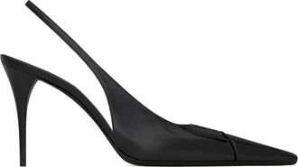 Saint Laurent Babylone 90 Pump - Dames - Pumps - Zwart - 38 EU - Leer - Schoenen