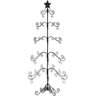 vidaXL &Aacute;rbol De Navidad Para Decoraci&oacute;n Metal Negro 150 Cm Vidaxl