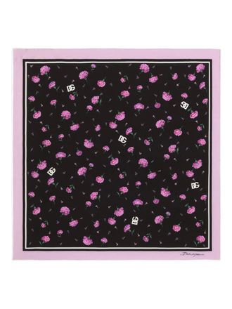 Dolce & Gabbana floral-print scarf - Nero