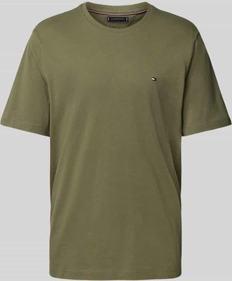Tommy Hilfiger Regular Fit T-Shirt aus reiner Baumwolle in Oliv, Größe M