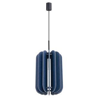 Sollux Lighting L&aacute;mpara colgante azul marino/negro fieltro/acero alt. 165 cm