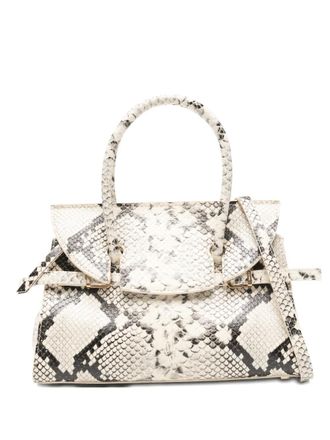 SIMKHAI small River snakeskin-print tote bag - Toni neutri