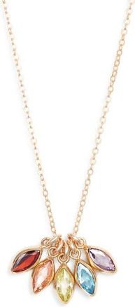 Set & Stones Marquise Multibirthstone Charm Necklace in Gold /5 Charms at Nordstrom