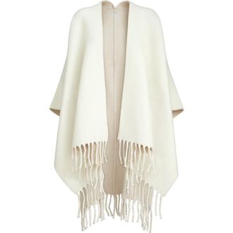 Brunello Cucinelli Wool and cashmere double knit poncho in Panama at Nordstrom, Size One Size Eu