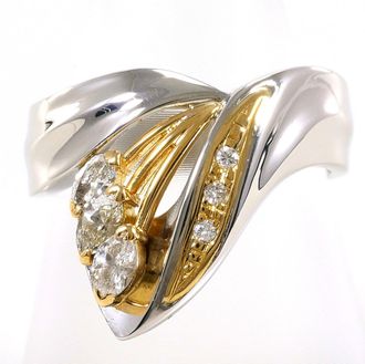 C&A Unbranded Platinum yellow gold yellow gold (18K) Platinum 900 Band Ring (Pre-Owned)