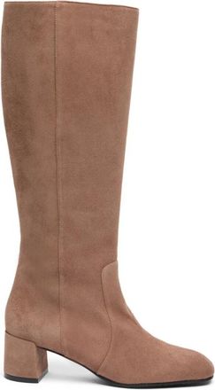 Stuart Weitzman Maeve ZIP Boot - Dames - Laarzen met Hak - Beige - 38 EU - Schoenen