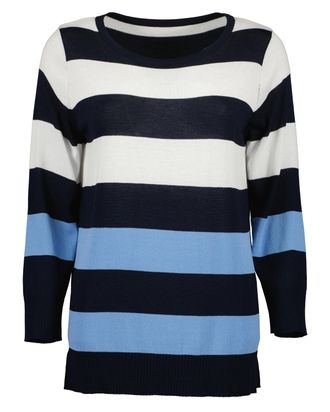 Blue Seven Strickpullover BLUE SEVEN Blue Seven Pullover, Damen, Gr. 38, 5950, nachtblau, 65% Viskose, 35% Polyamid, normal, Rundhals, Pullover Strickpullover