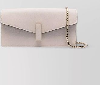 Valextra chain strap envelope shape textured finish