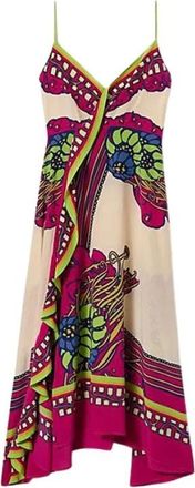 La DoubleJ Midi Jurk - Dames - Casual kleedjes - Veelkleurig - M - Kleedjes