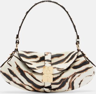 Ganni B-Kat Small zebra-print shoulder bag