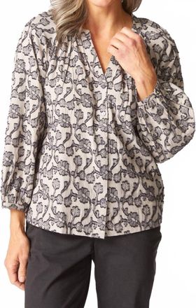 Habitat Long Sleeve Romance Shirt In Floral Jacquard